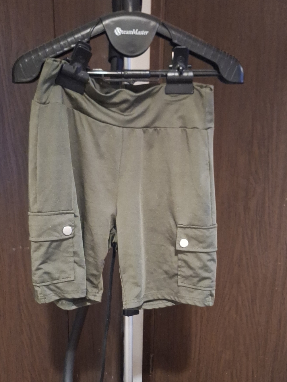 SHEIN Olive Green Women's Cargo Bike Shorts